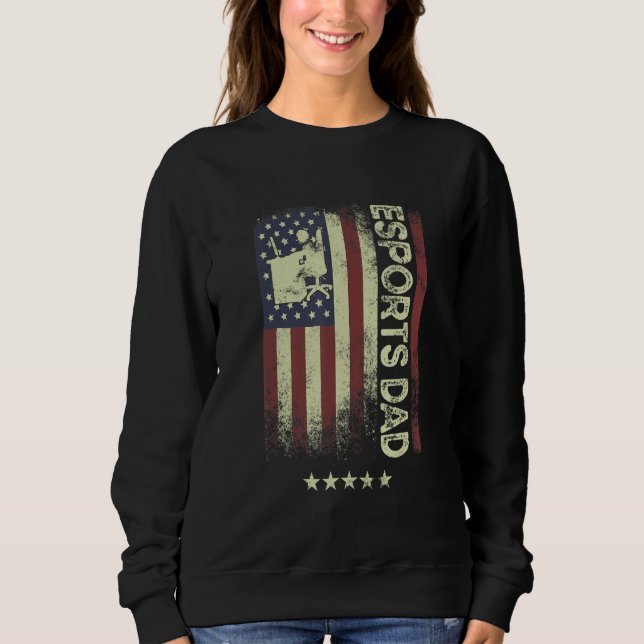 USA American Flag  Esports Dad 1 T Shirt (Framsida)