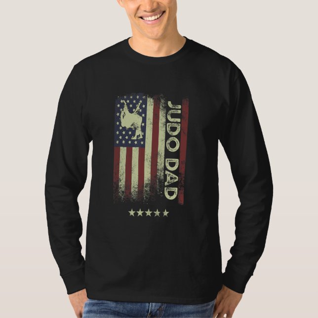 USA American Flag  Judo Dad 1 T Shirt (Framsida)
