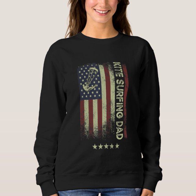 USA American Flag  Kite Surfing Dad 1 T Shirt (Framsida)