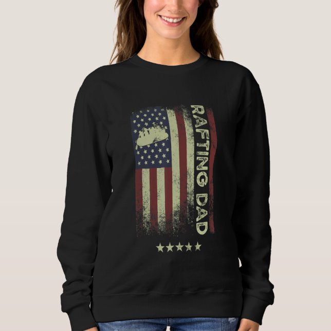 USA American Flag  Rafting Dad 1 T Shirt (Framsida)