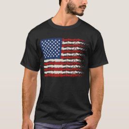USA American Flag Shield Patriotic  T Shirt