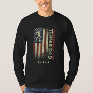 USA American Flag  Tennis Dad 1 T Shirt