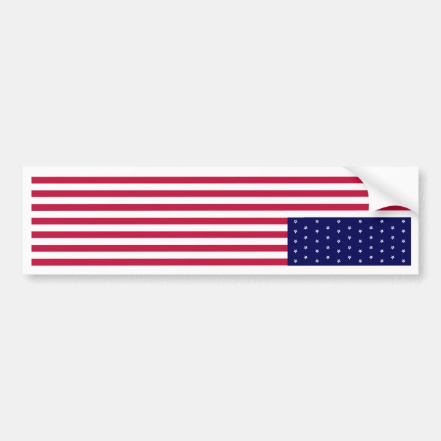 USA American Flag Upside Down SOS White Border Bildekal (Framsidan)