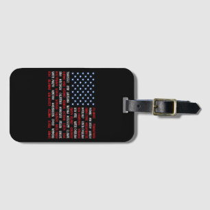 USA American Flagga All 50 State Namn Bagagebricka