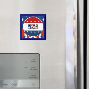 USA - American Flagga and Stars in Circle #2 Magnet