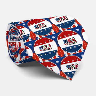 USA - American Flagga and Stars in Circle #2 Neckt Slips