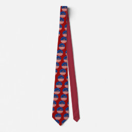 USA - American Flagga and Stars in Circle Tie Slips