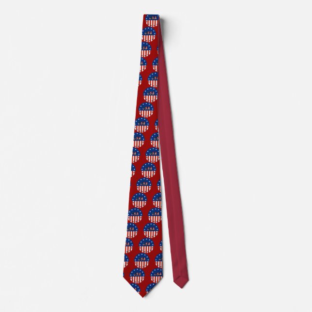 USA - American Flagga and Stars in Circle Tie Slips (Framsida)