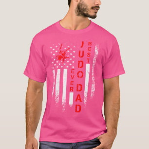 USA American Flagga Best Judo Pappa någonsin Marti T Shirt