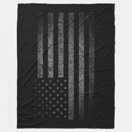 USA American Flagga Black Grunge med Namn Fleecefilt