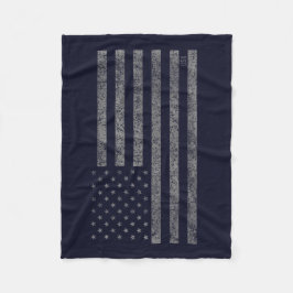 USA American Flagga Blue Grunge med Namn Fleecefilt