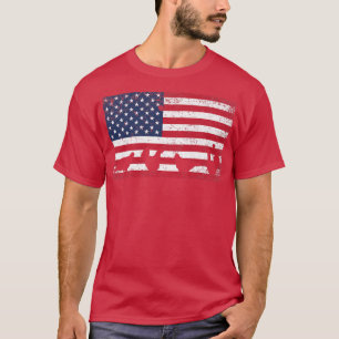 USA American Flagga Chicken Älskare 4:e juli-Farme T Shirt
