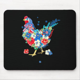 USA American Flagga Chicken Älskare 4:e juli Patri Musmatta