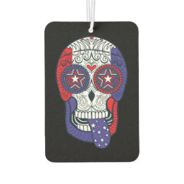 USA American Flagga Day of the dead Sugar Skull