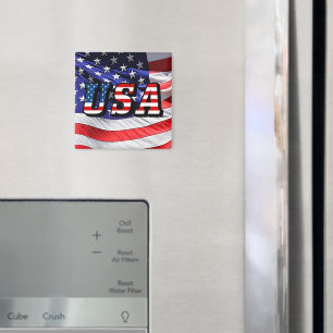 USA - American Flagga Fridge Magnet