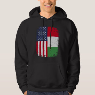 USA American Flagga Italiensk Hoodie