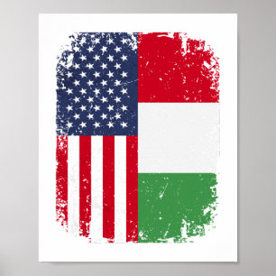 USA American Flagga Italiensk Poster