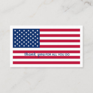 USA American Flagga Militär Tack Visitkort