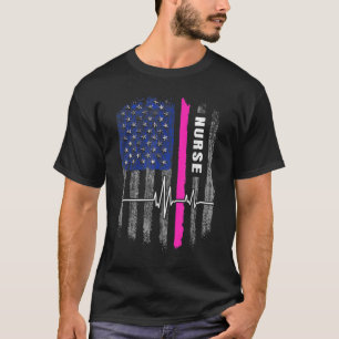 USA American Flagga Patriotic Nurse Week Nursing G T Shirt