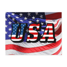 USA - American Flagga Postcard
