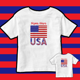 USA American Flagga Red Personlig T Shirt