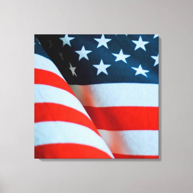 USA American Flagga Red White och Blue Canvastryck (Framsida)