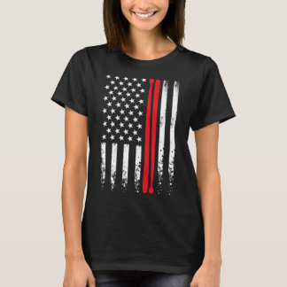 USA American Flagga Retro Music Drummer Drum Stick T Shirt