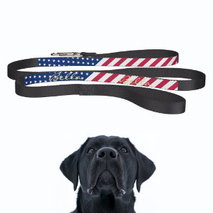 USA American Flagga Stars Rand Hund Puppy Namn Koppel