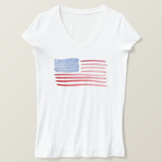 USA American Flagga T-Shirt (Design framsida)