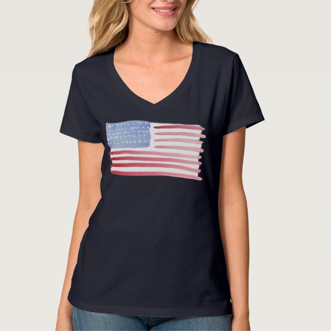 USA American Flagga T-Shirt (Framsida)