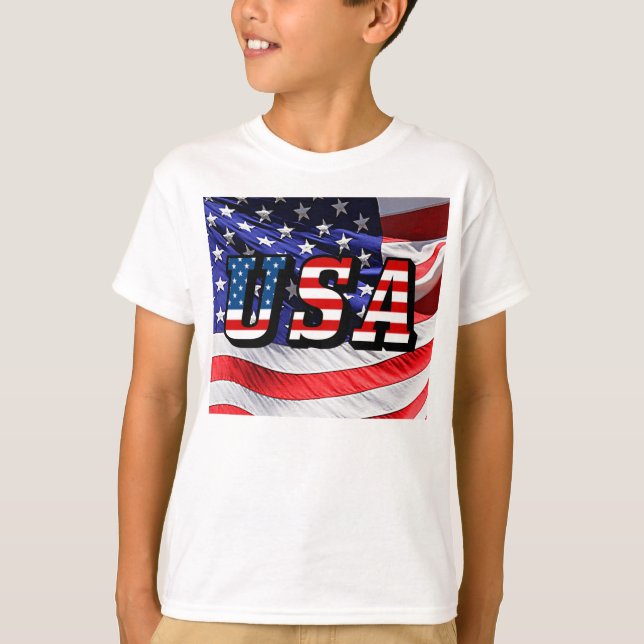 USA - American Flagga T-Shirt (Framsida)