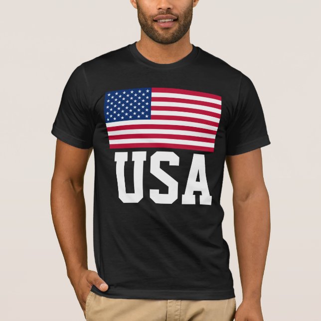 USA AMERICAN FLAGGA T-SHIRTS TEES (Framsida)