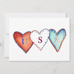 USA American Hearts Inbjudan