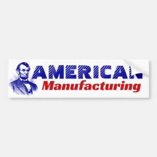 USA American Manufacturing Abraham Lincoln Abe Bildekal