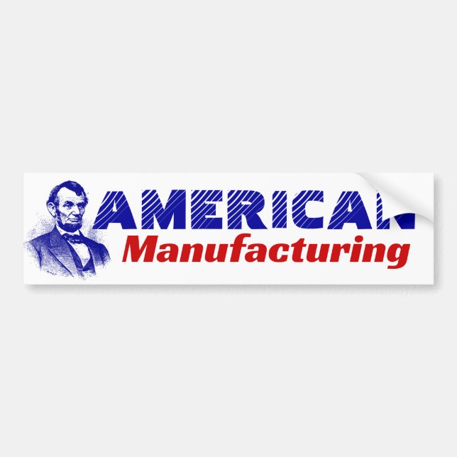 USA American Manufacturing Abraham Lincoln Abe Bildekal (Framsidan)