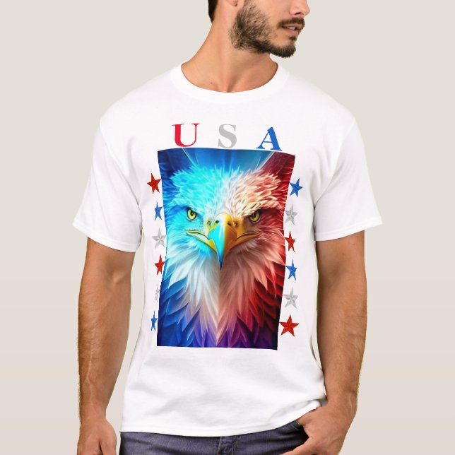 USA American Örn T-Shirt (Framsida)
