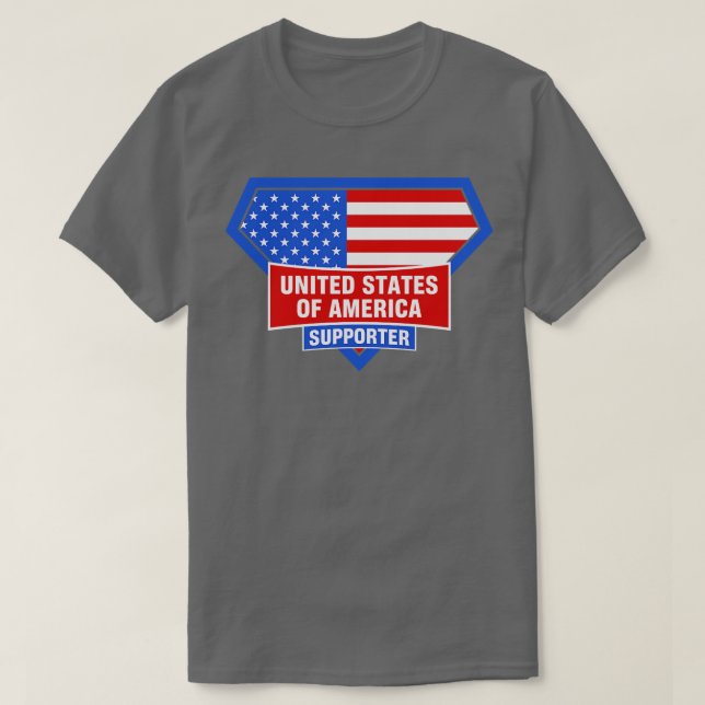 USA American Toppen Flagga T Shirt (Design framsida)