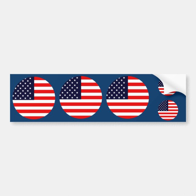 USA AMERICAN US FLAGGA Multi-Stickers Bildekal (Framsidan)