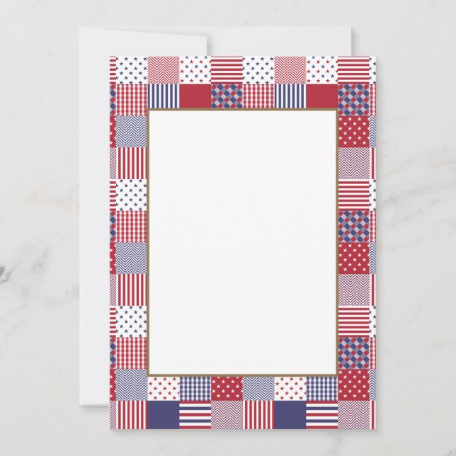 USA Americana Patchwork Red White & Blue (Framsida)