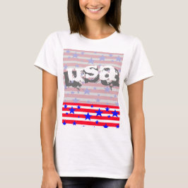 USA Amerika Fjärde juli Patriotic Summer Shirt Tee Shirt