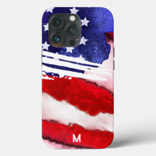 *~* USA Amerika Flagga Old glory Patriot Monogram
