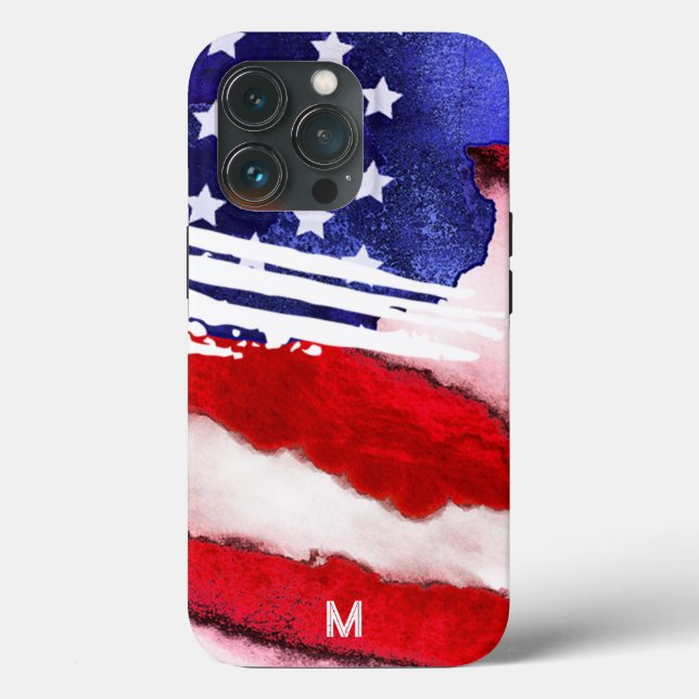 *~* USA Amerika Flagga Old glory Patriot Monogram (Baksida )