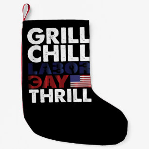 USA Amerika Grill Chilla Arbetsdag Thrill BBQ-fest Liten Julstrumpa