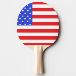 USA Amerika paddlar den röda vit- och blåttpingen Pingisracket