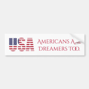 USA amerikaner är drömmare för politisk Bildekal