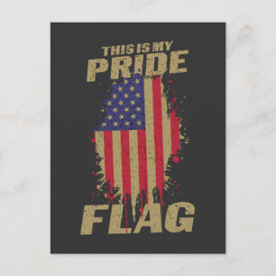USA Amerikansk 4:e Juli Patriotisk Stolthetsflagga Vykort