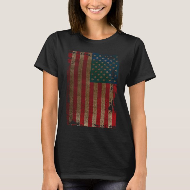 USA, amerikansk Flagga 1 T Shirt (Framsida)