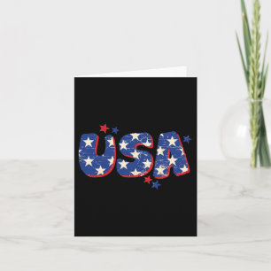 Usa Amerikansk Flagga 4:e Juli Män Kvinnor Kid Poj Kort