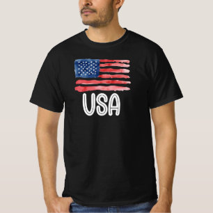 USA Amerikansk Flagga, 4:e Juli T Shirt