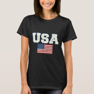 Usa Amerikansk Flagga 4:e Juli Veteraner Dag Minne T Shirt